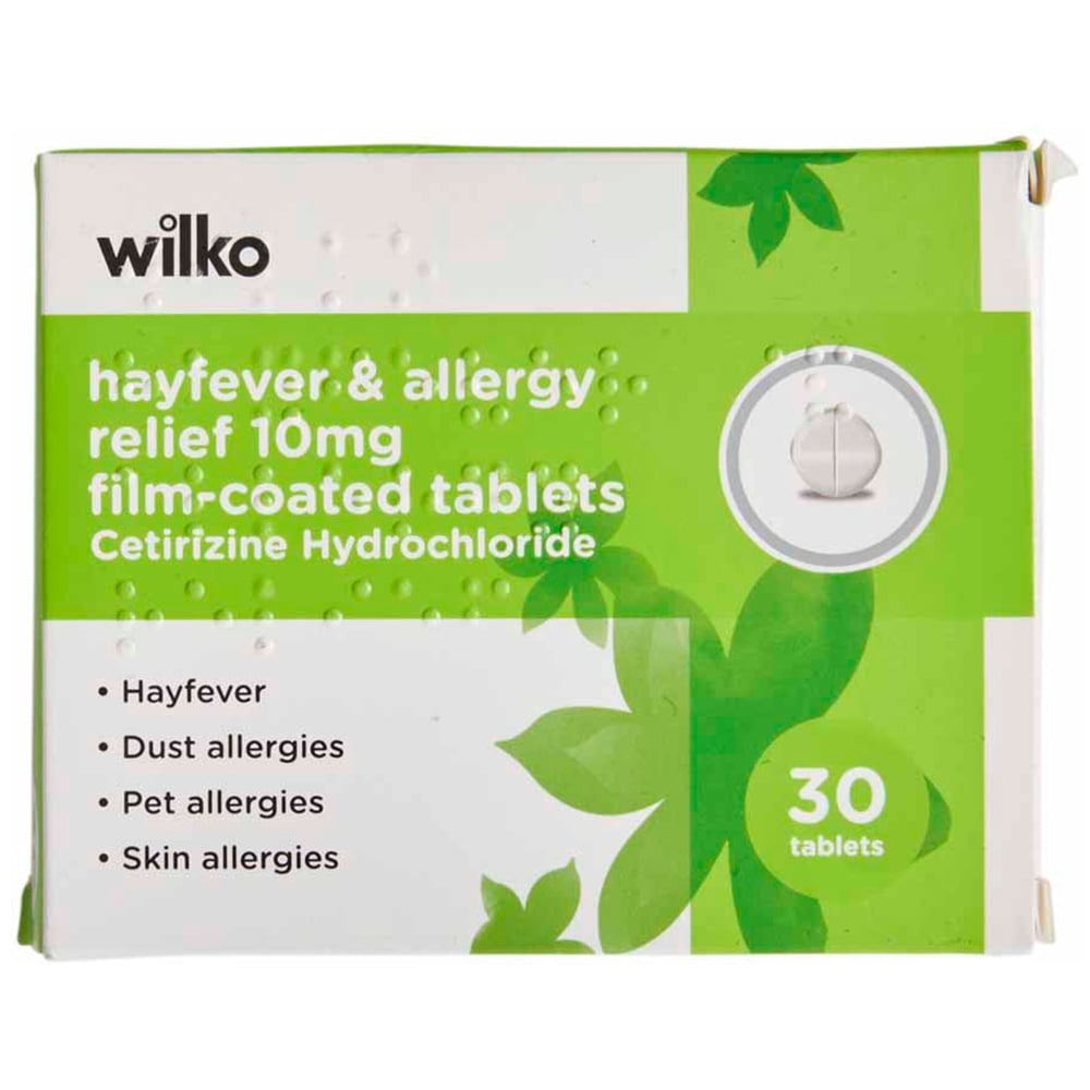Wilko Hayfever and Allergy Cetirizine 10mg 30s Image 1