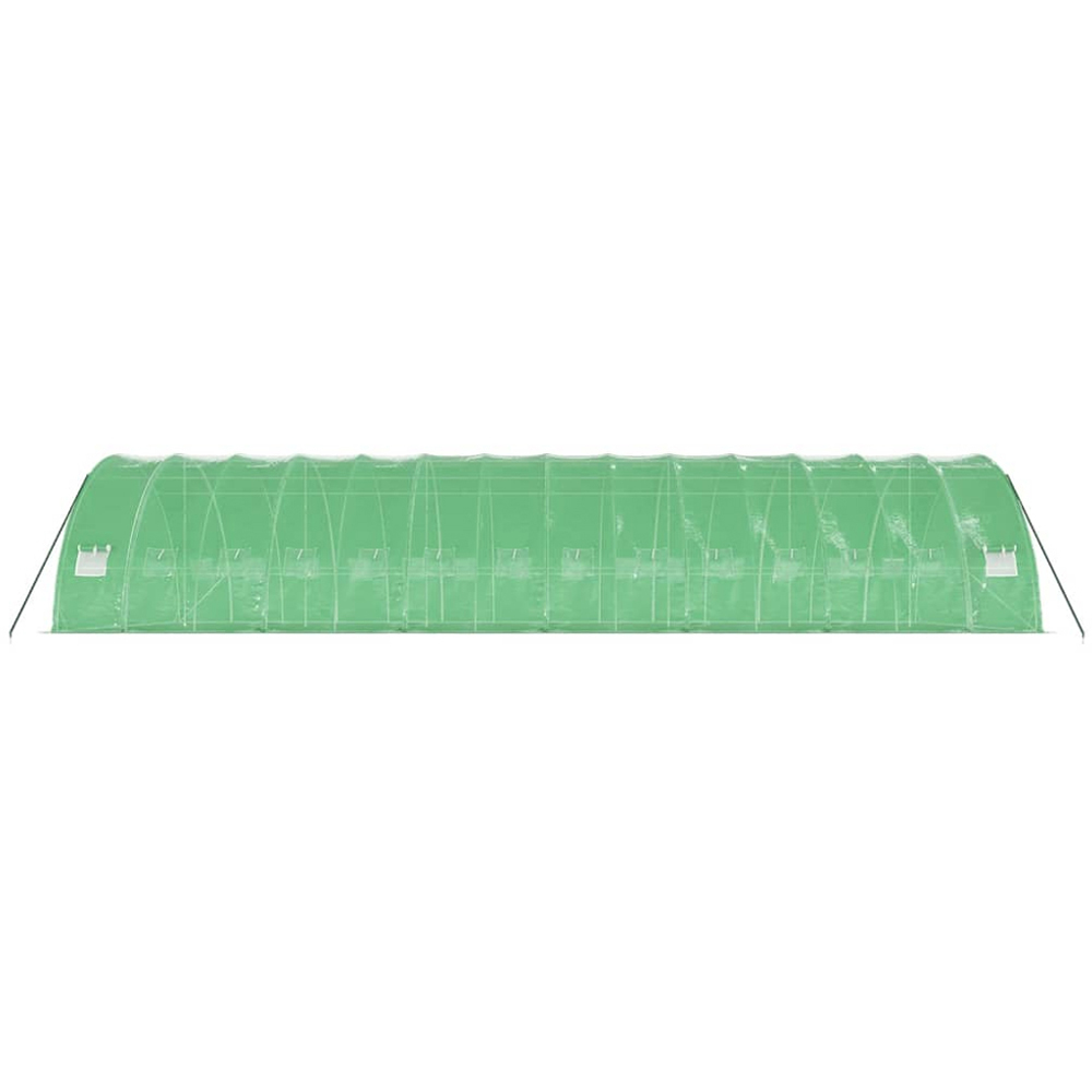 vidaXL Green Polyethylene Galvanised Steel Frame 45.9 x 19.6ft Greenhouse Image 5