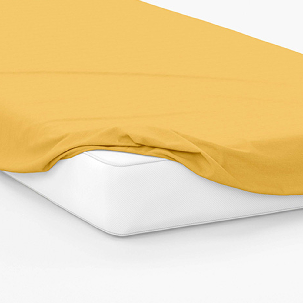 Serene Single Saffron Fitted Bed Sheet Image 3