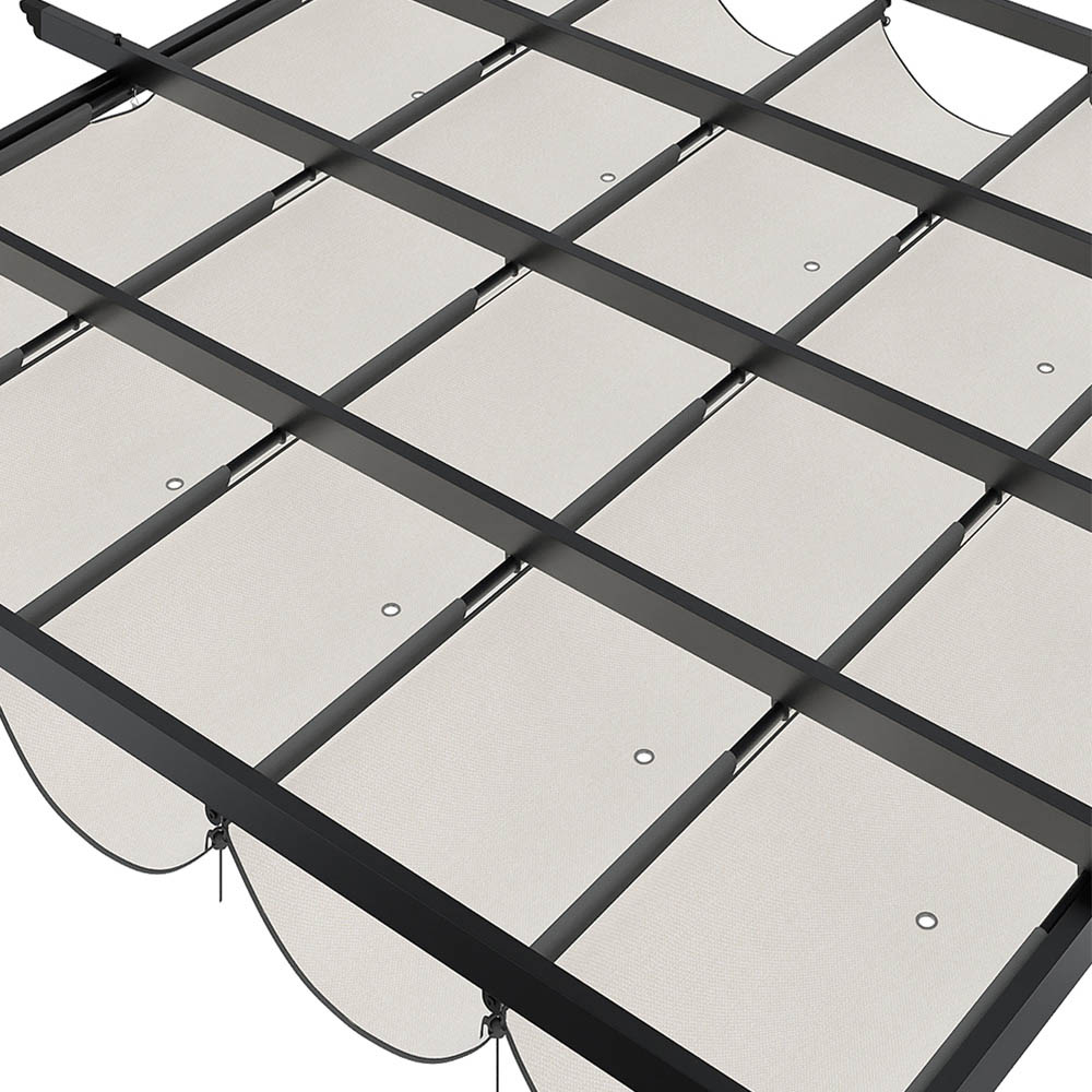 Living and Home Black Aluminium Pergola with Retractable Roof Image 5