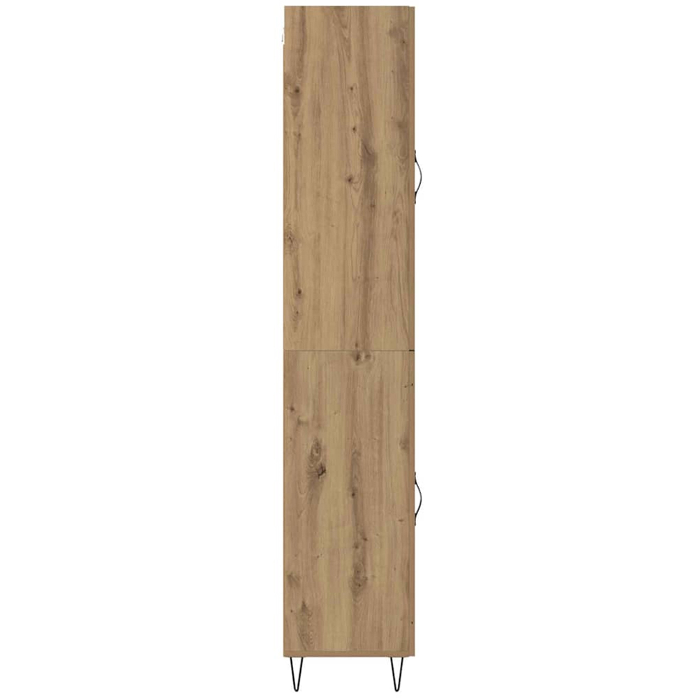 vidaXL 2 Door Artisan Oak Tall Slim Highboard Image 7