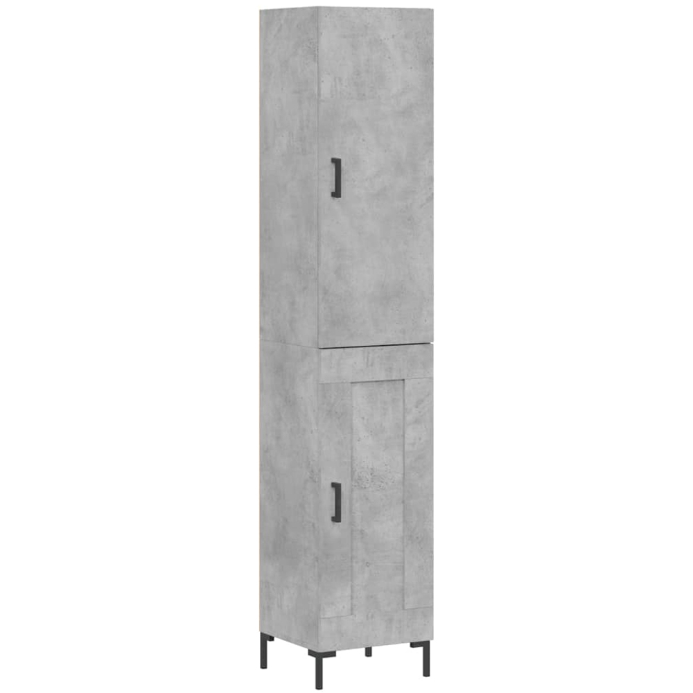 vidaXL 2 Door Concrete Grey Highboard Image 2
