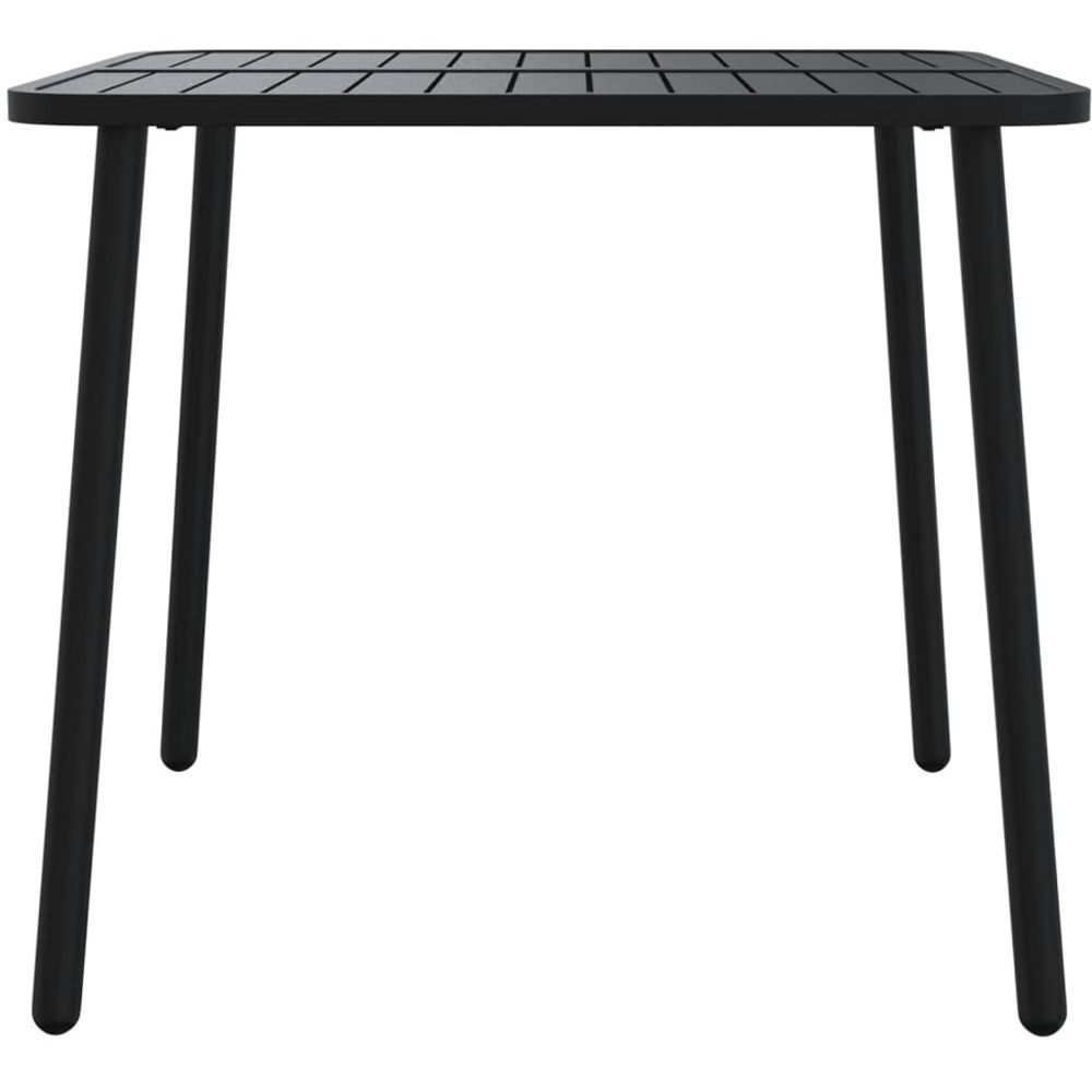 vidaXL 2 Seater Anthracite Steel Slatted Garden Table Image 4