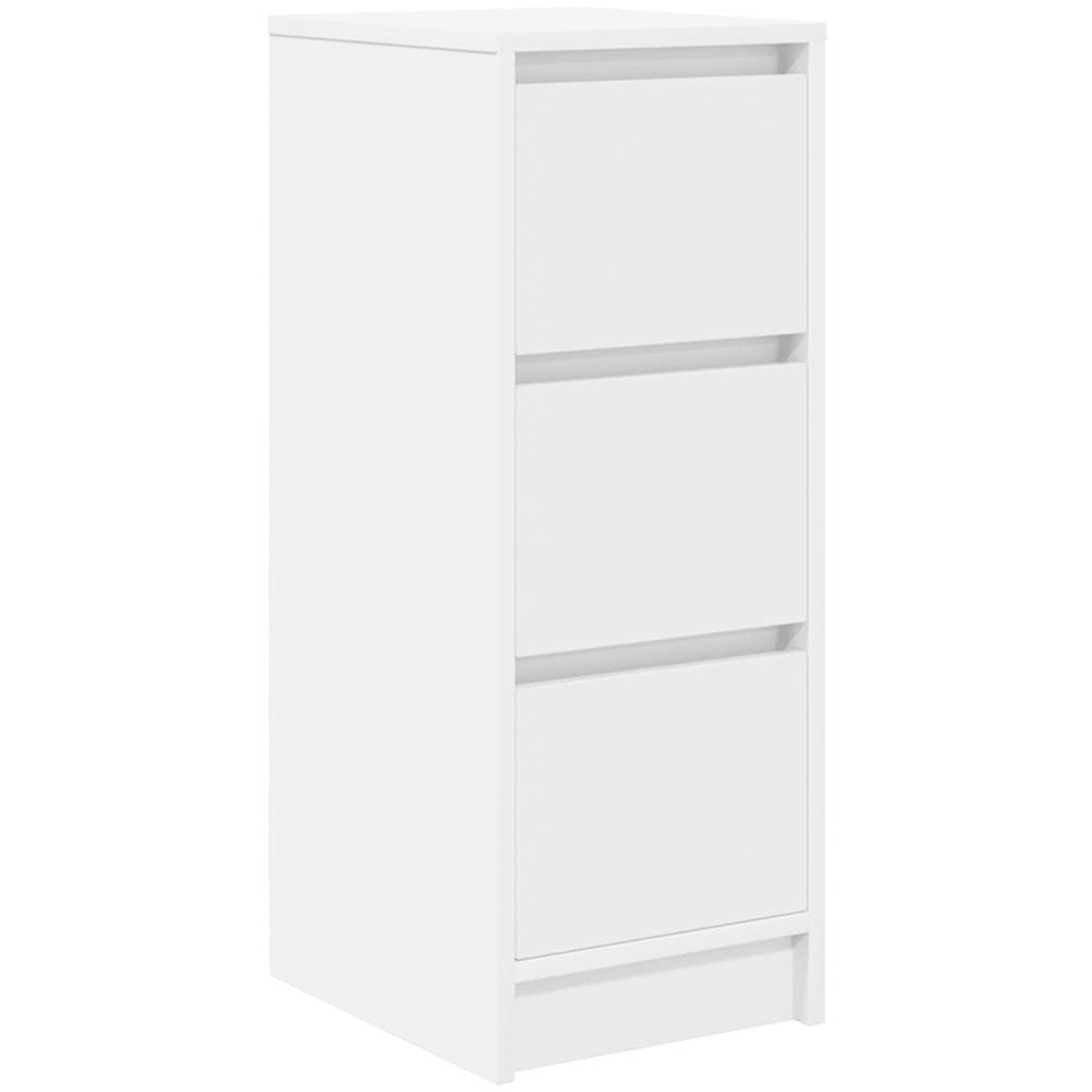 vidaXL 3 Drawer White Sideboard Image 2