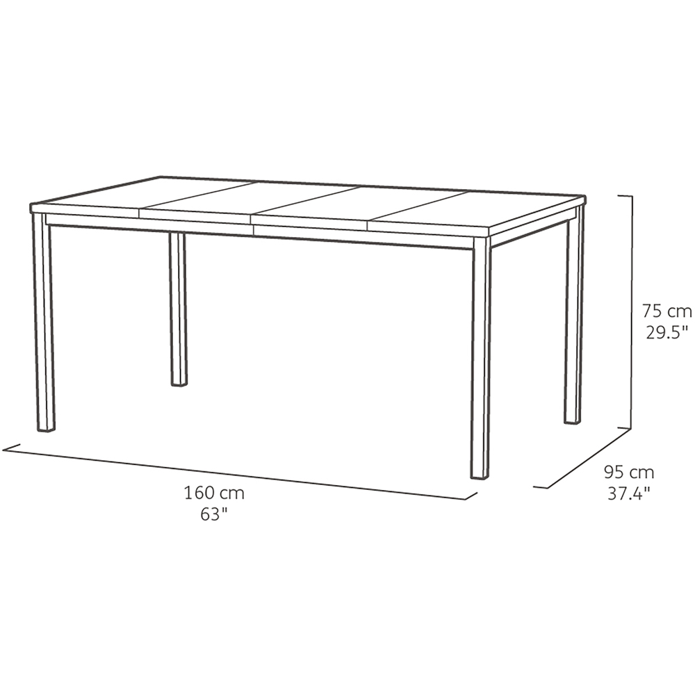 Keter Porto 6 Seater Garden Dining Table Image 6