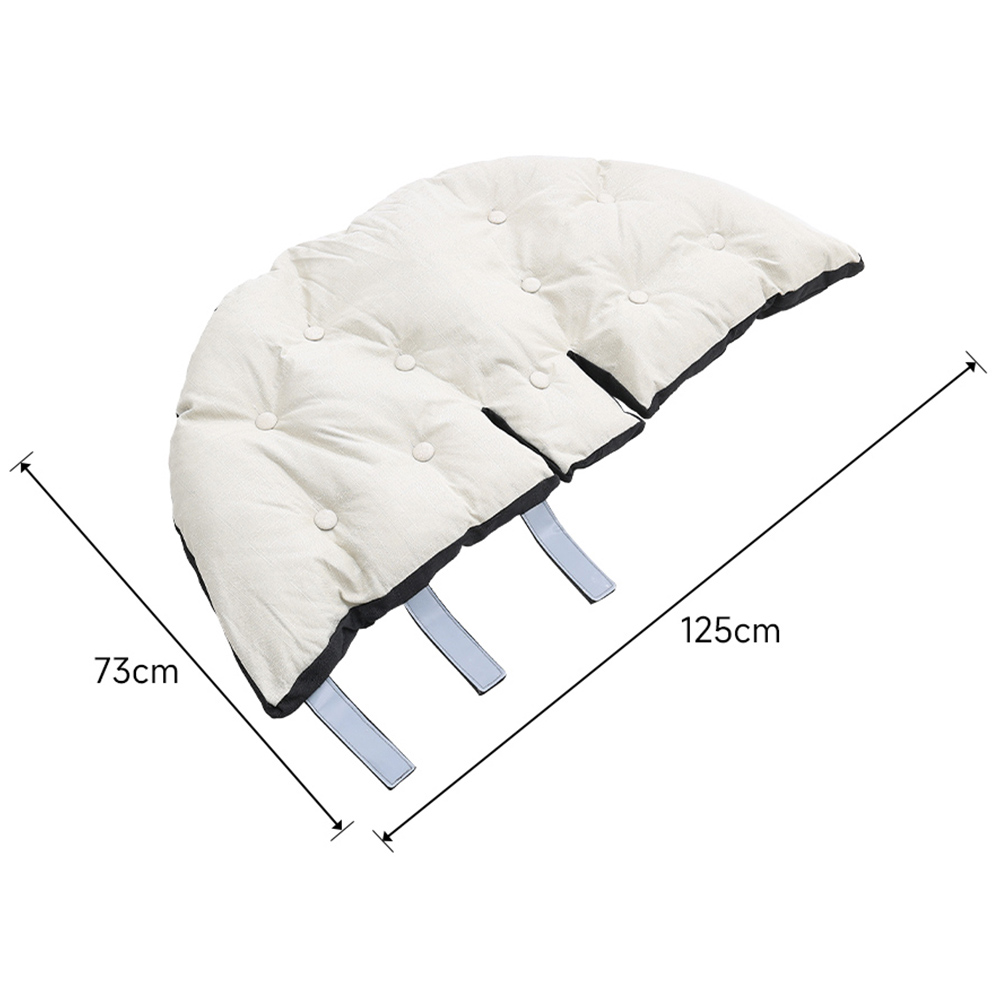 Living and Home Black and Beige Hanging Swing Chair Seat Cushion 73 x 125cm Image 7