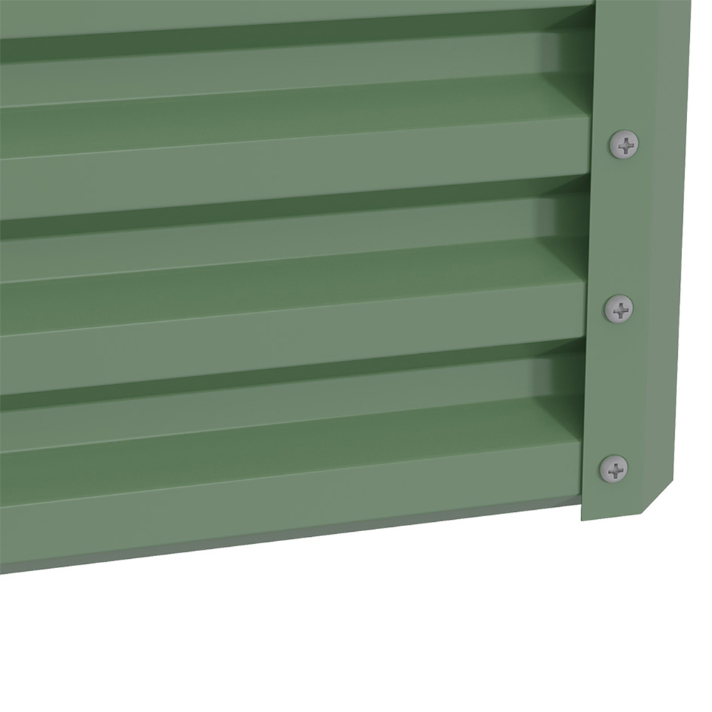 Living and Home Light Green L Shape Galvanized Steel Raised Garden Bed 207 x 277cm Image 7