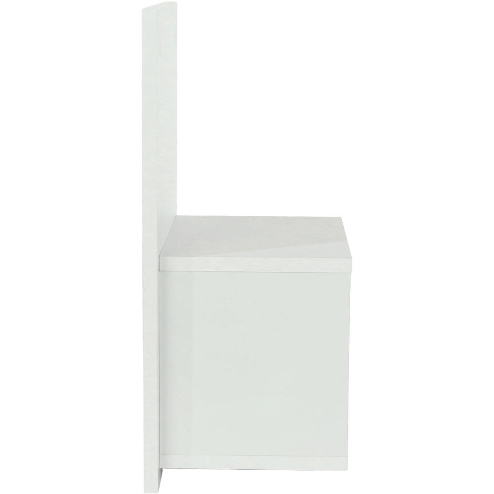 Core Products Kelly Single Shelf Matt White Effect Wall-Mounted Open Bedside Table Set of 2 Image 5
