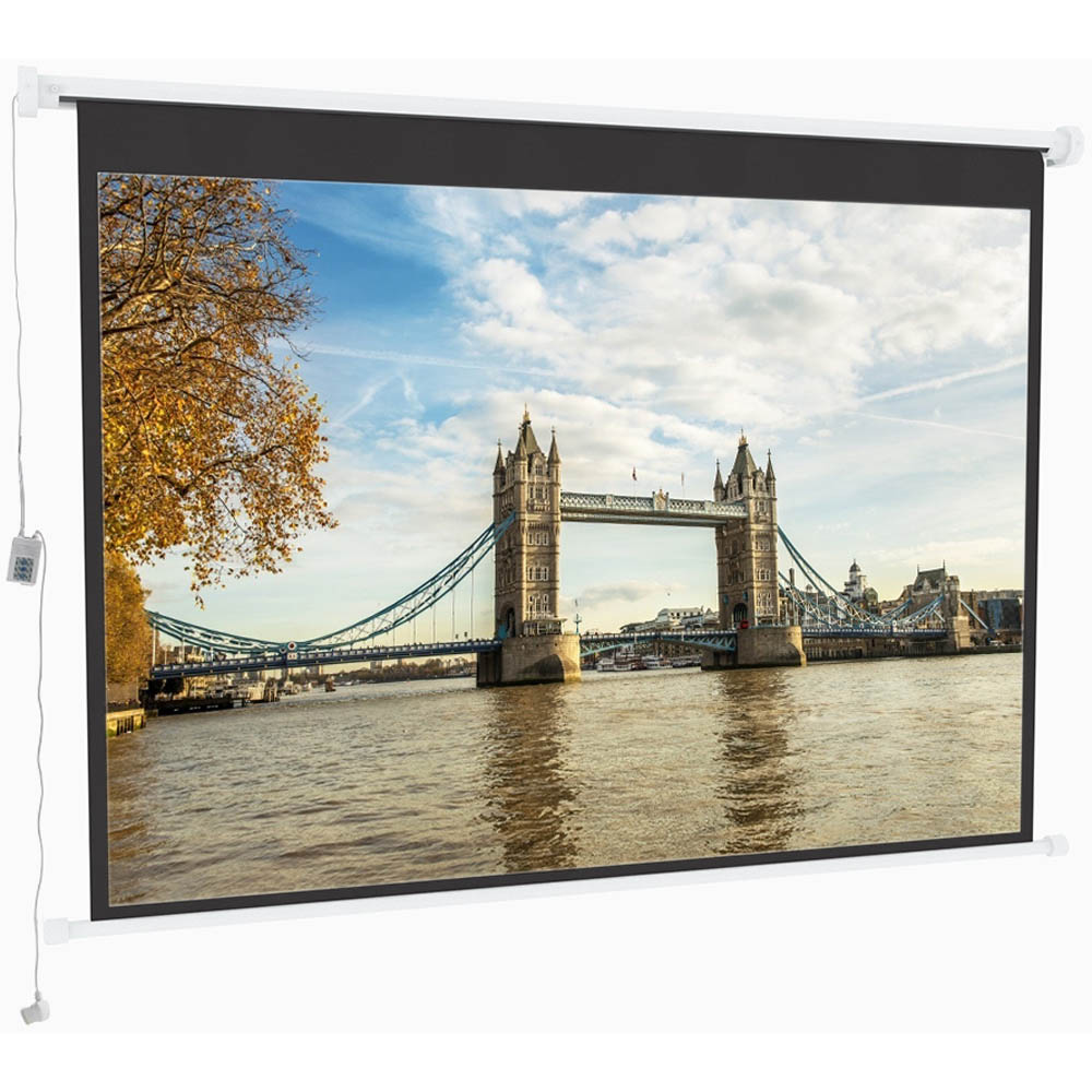 Living and Home Wall Mount Electric Projector Screen 120 inch Image 4