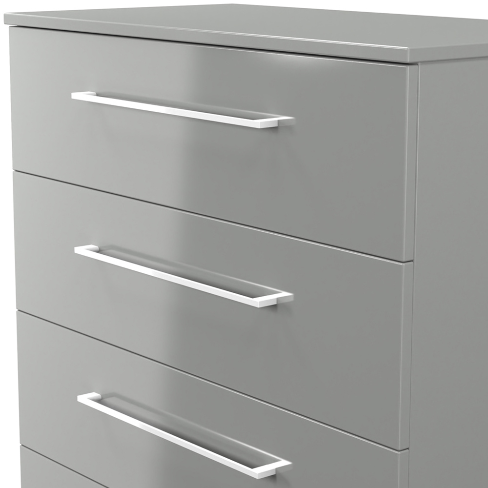 Crowndale Worcester 4 Drawer Uniform Grey and Dusk Grey Wide Chest of Drawers Image 6