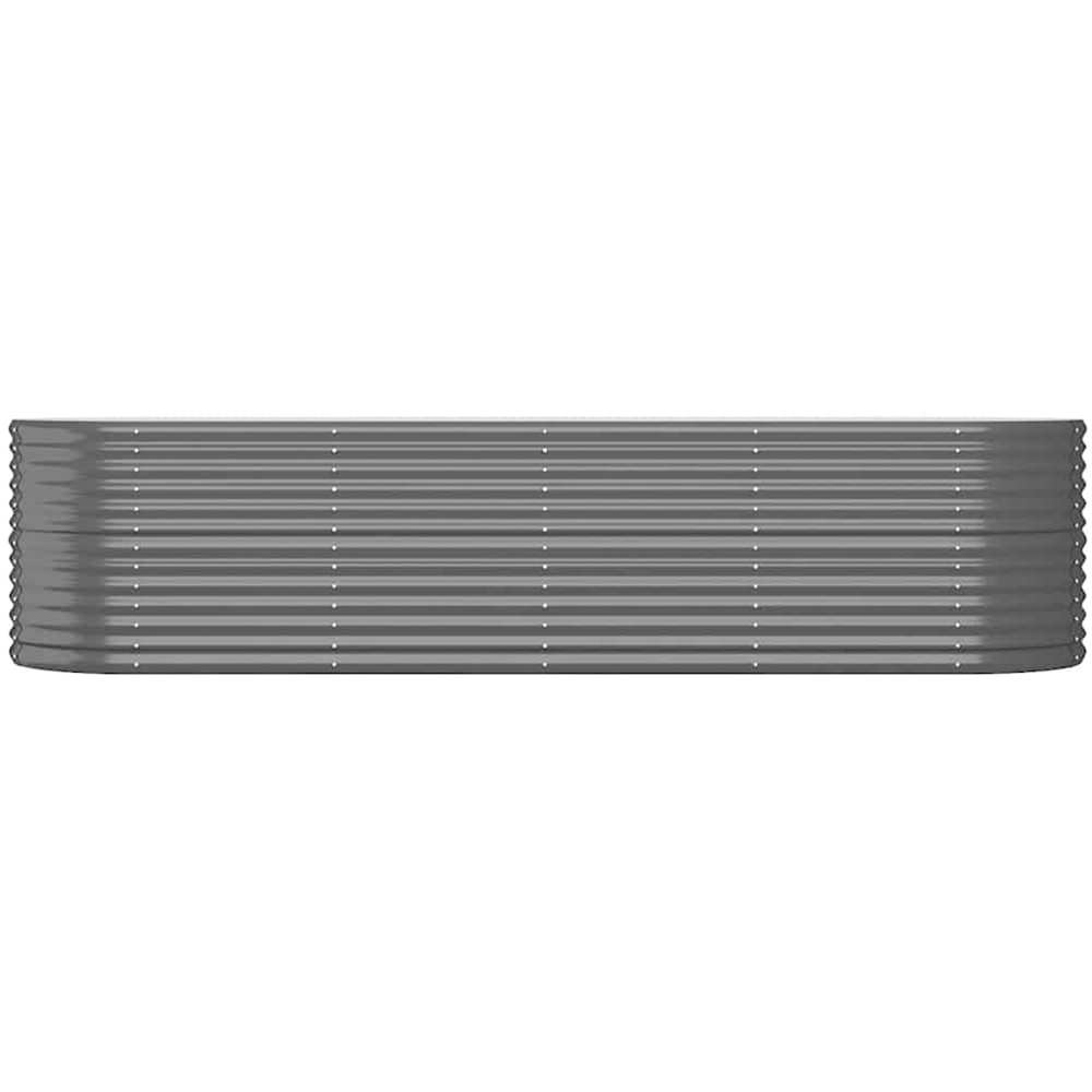 vidaXL Anthracite Galvanised Steel Raised Garden Bed 296 x 80 x 68cm Image 2