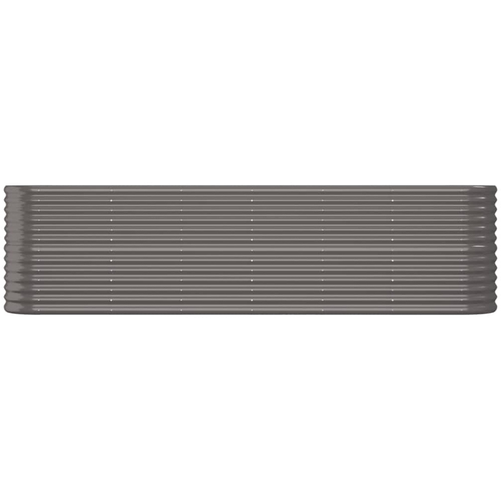 vidaXL Grey Galvanised Steel Raised Garden Bed 68 x 40 x 260cm Image 2
