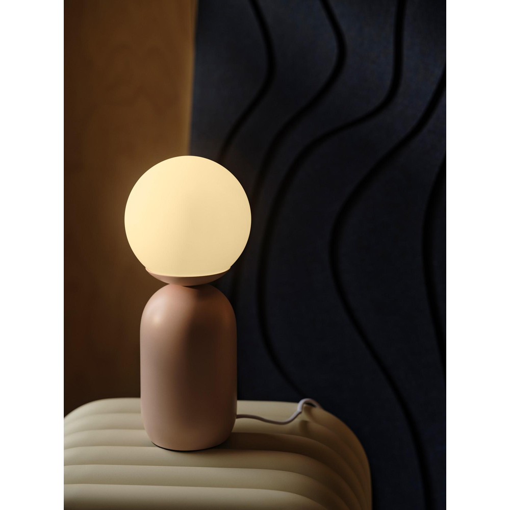 Nordlux Notti Dusty Rose Opal Glass Shade Table Lamp Image 2