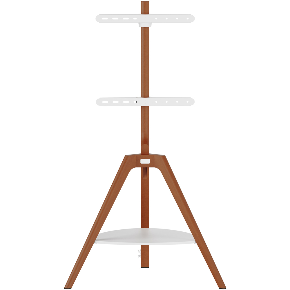 TTAP Tripod Single Shelf Light Wood Floor TV Stand Image 3