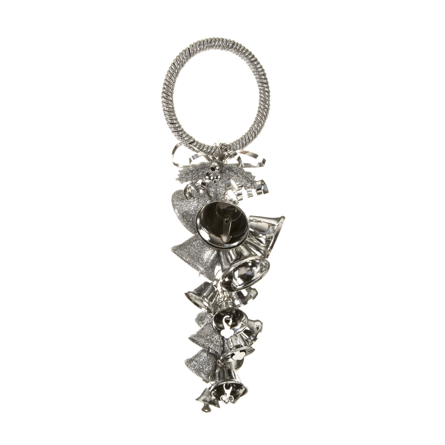 Frosted Fairytale Silver Bells Hanging Ornament Image