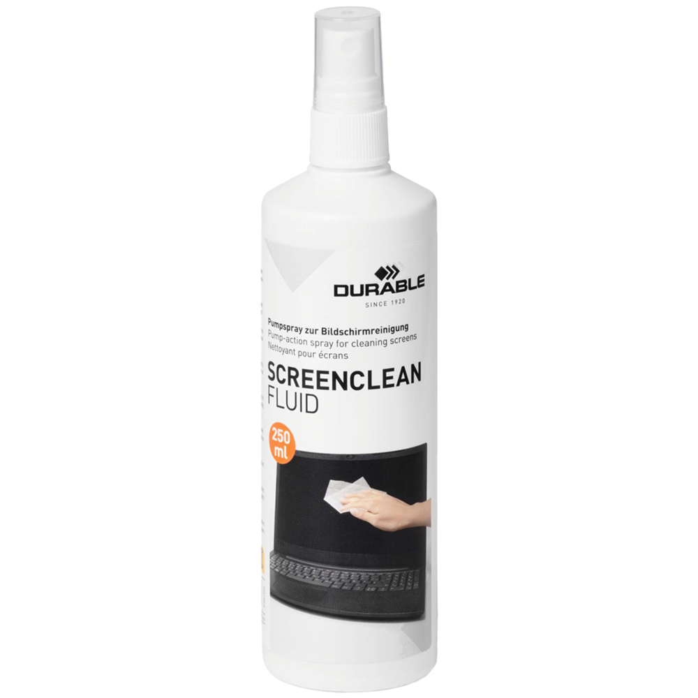 Durable Screenclean Streak-Free Anti-Static Screen Cleaning Spray Fluid 250ml Image 1