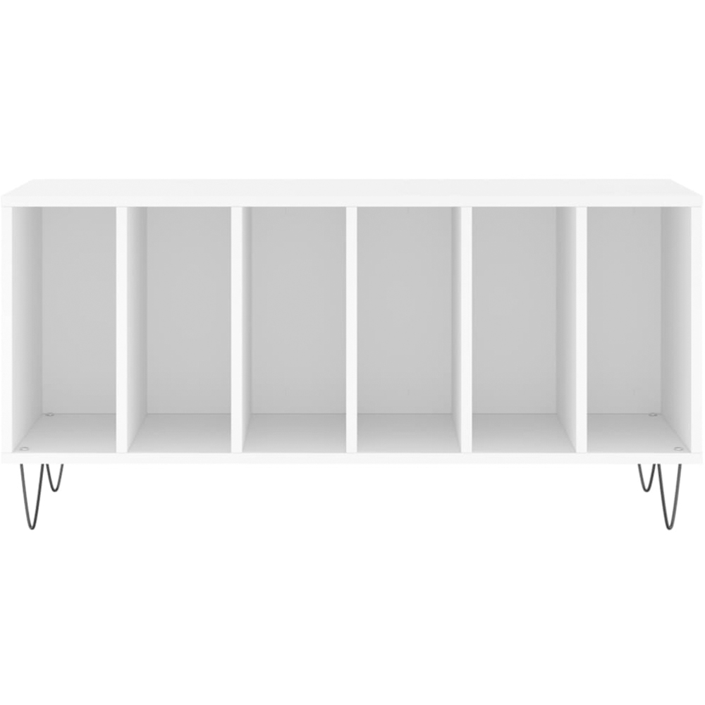 vidaXL 6 Shelf White Record Cabinet Image 4