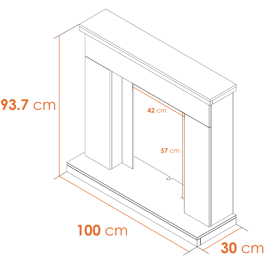 Adam Lomond White Marble and Black Fireplace with Colorado Electric Fire 39 inch Image 7