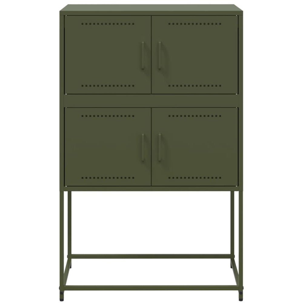 vidaXL 4 Door Olive Green Sideboard Image 3