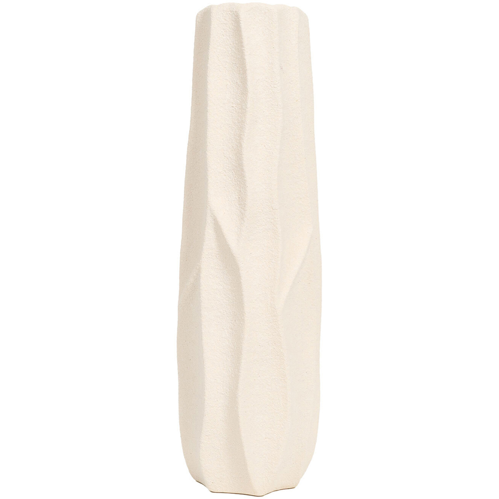 Gia Tall Textured Vase Beige Image 2