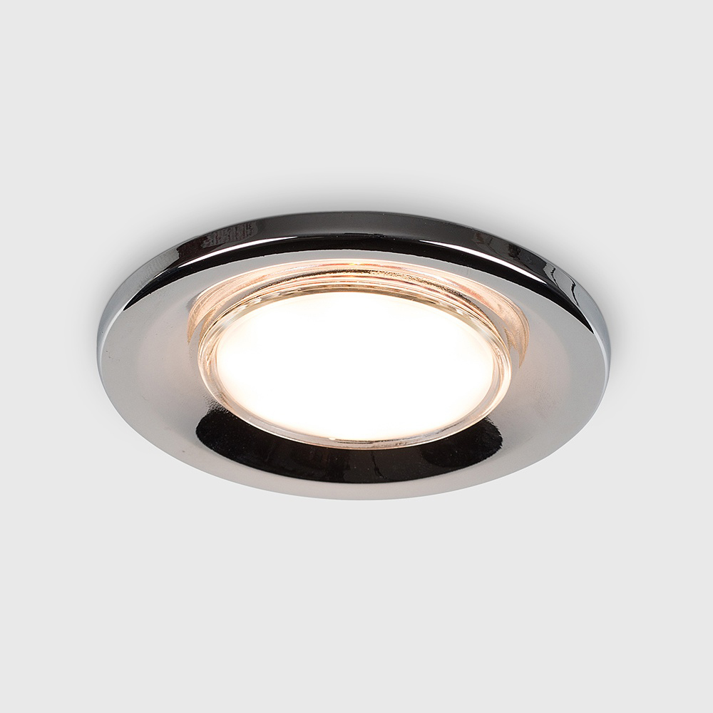 ValueLights Brushed Chrome Warm White LED Ceiling Downlight Image 3