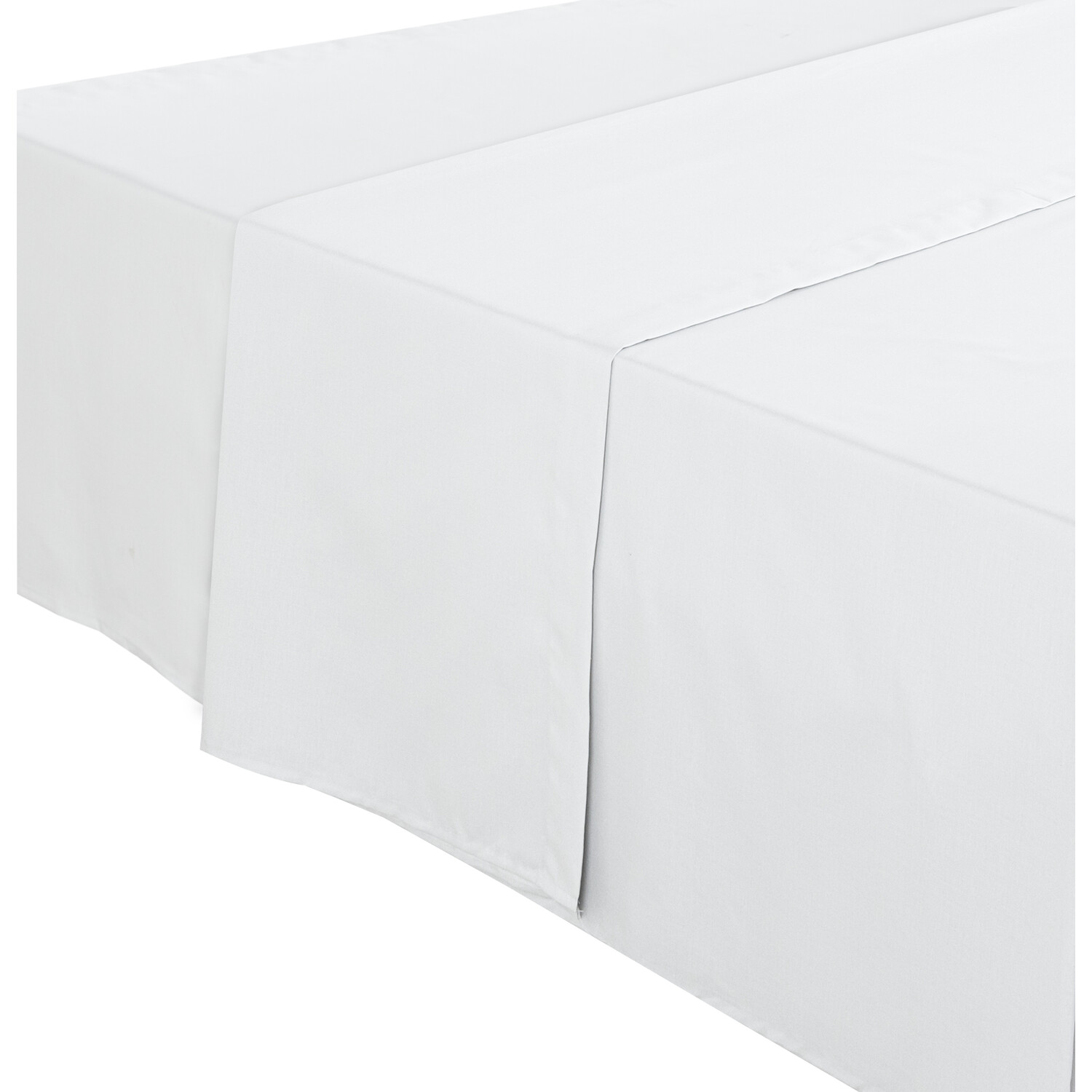 My Home Single White Polycotton Flat Bed Sheet Image 1