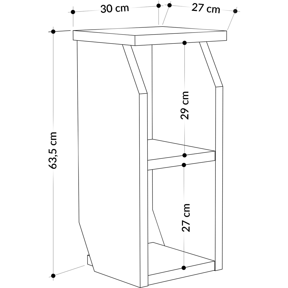 Decortie Tena 2 Shelf White Coffee Table Image 5