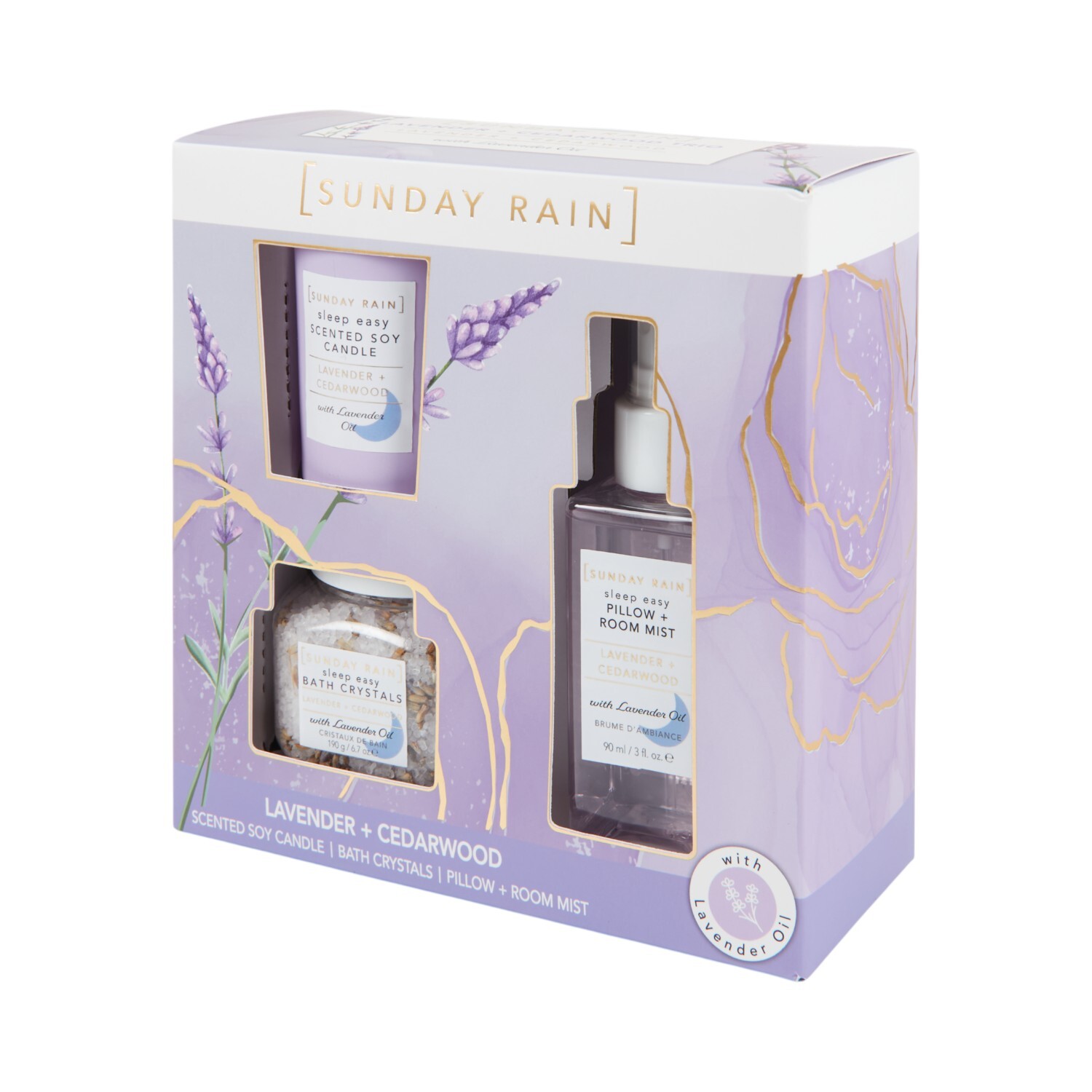 Sunday Rain Lavender and Cedarwood Sleep Trio Image 2