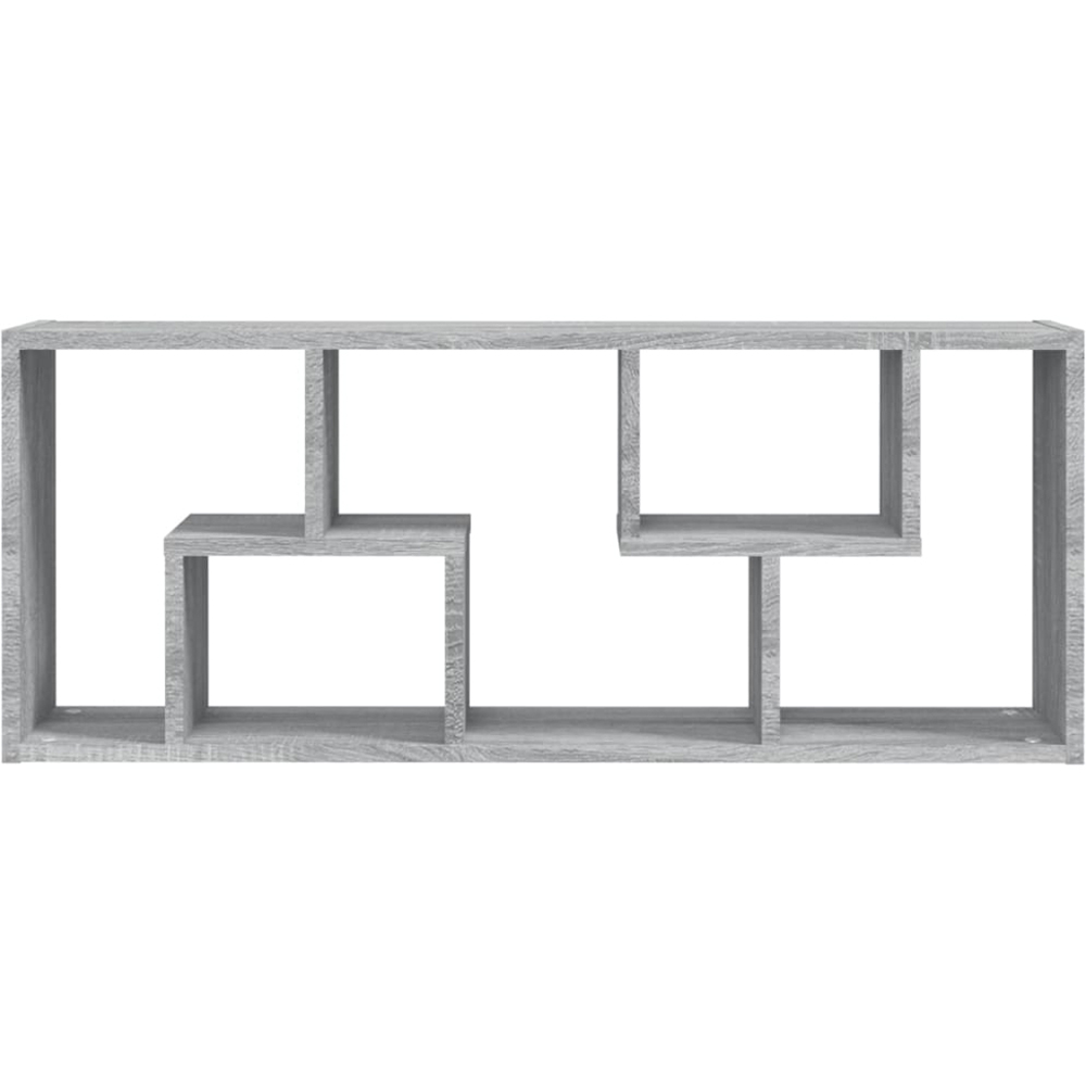 vidaXL 7 Shelf Grey Sonoma Floating Wall Shelf Image 3