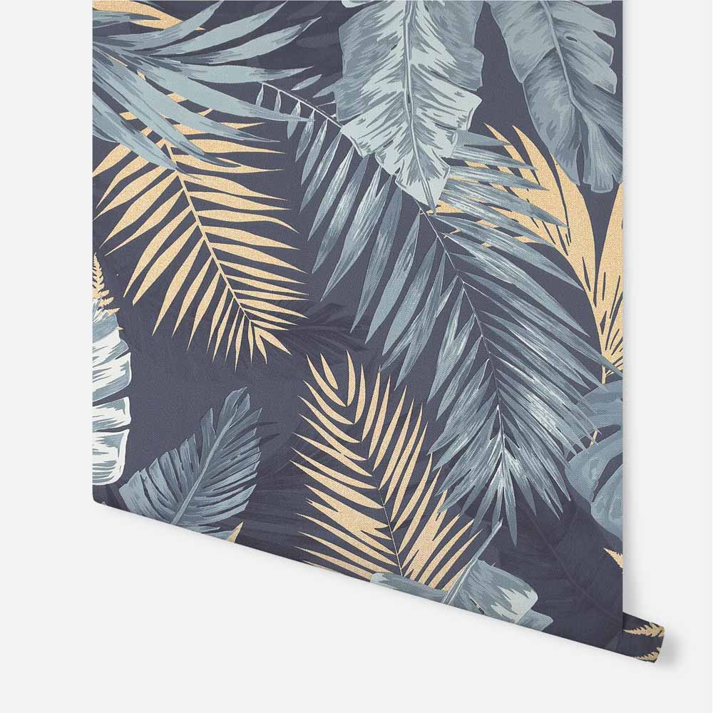 Arthouse Soft Tropical Navy Wallpaper Image 3