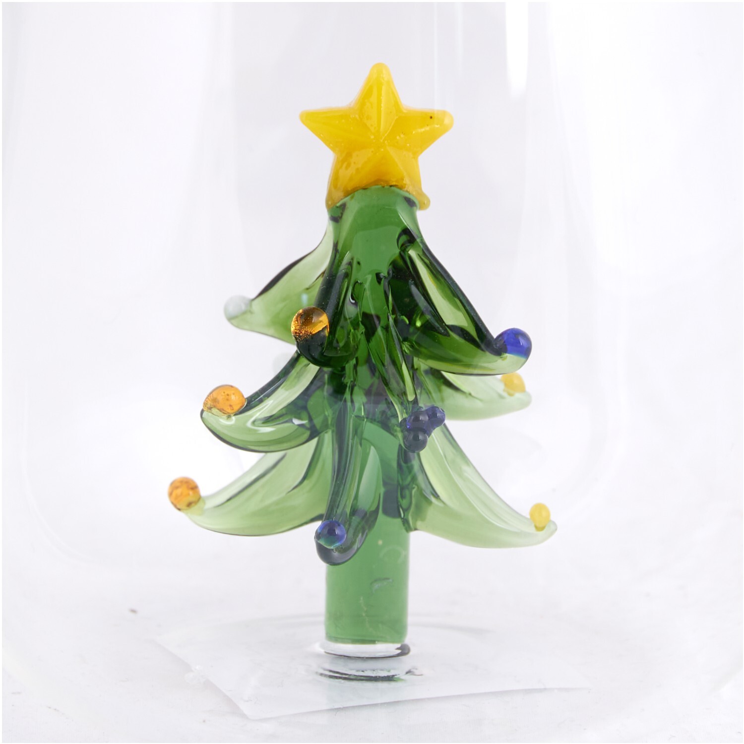 Glass Christmas Tree Mug Clear and Green Image 2