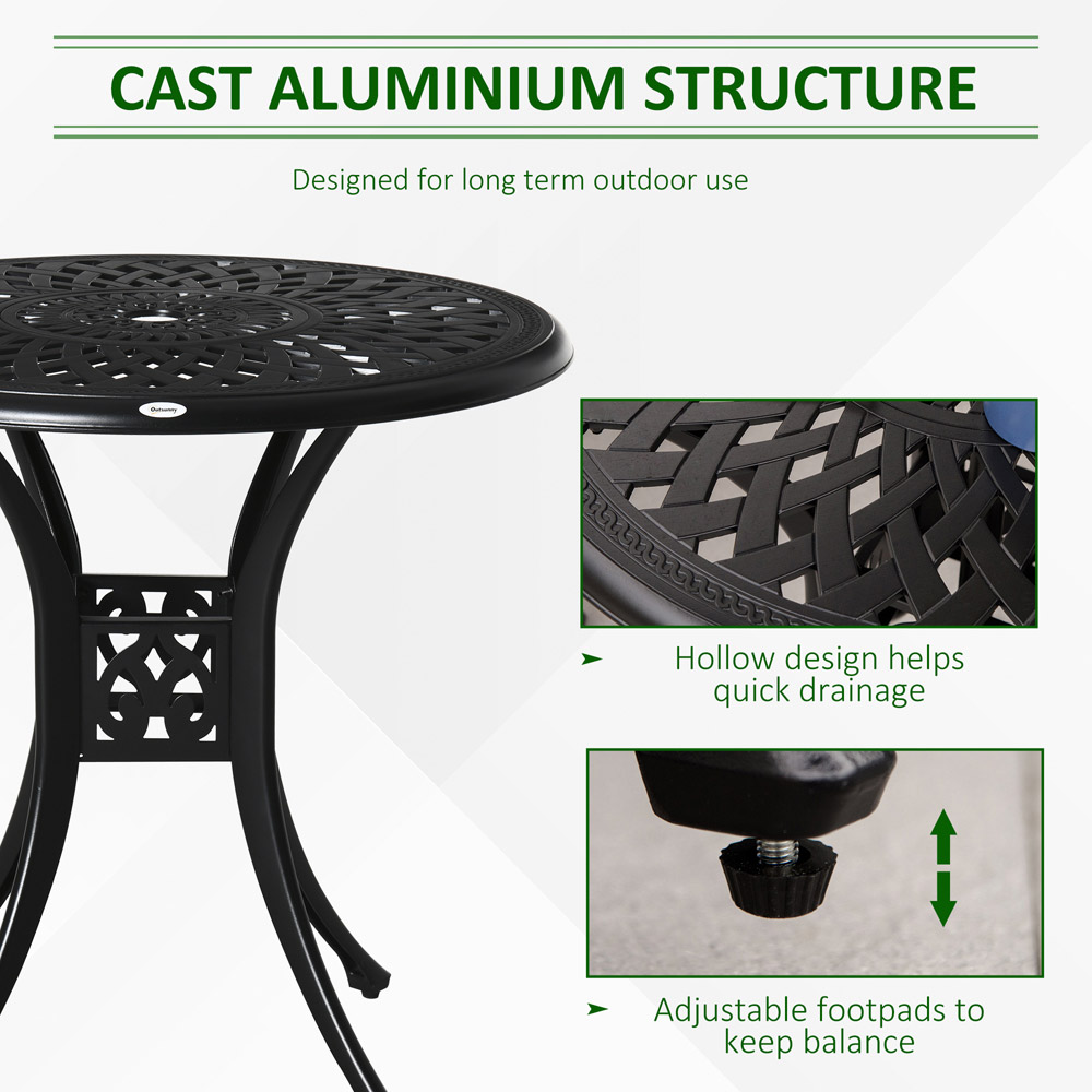 Outsunny Round Antique Cast Aluminium Bistro Table Image 6