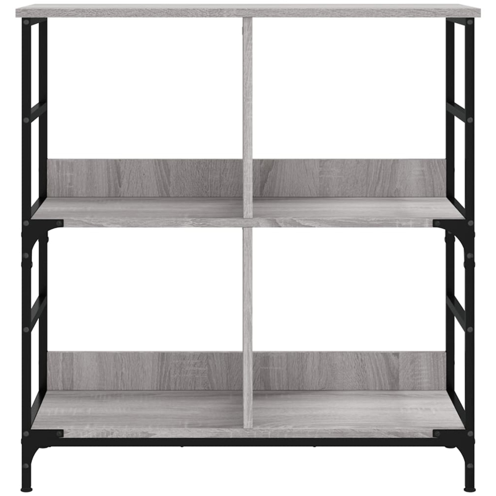 vidaXL 4 Open Shelf Grey Sonoma Compact Bookshelf Image 4