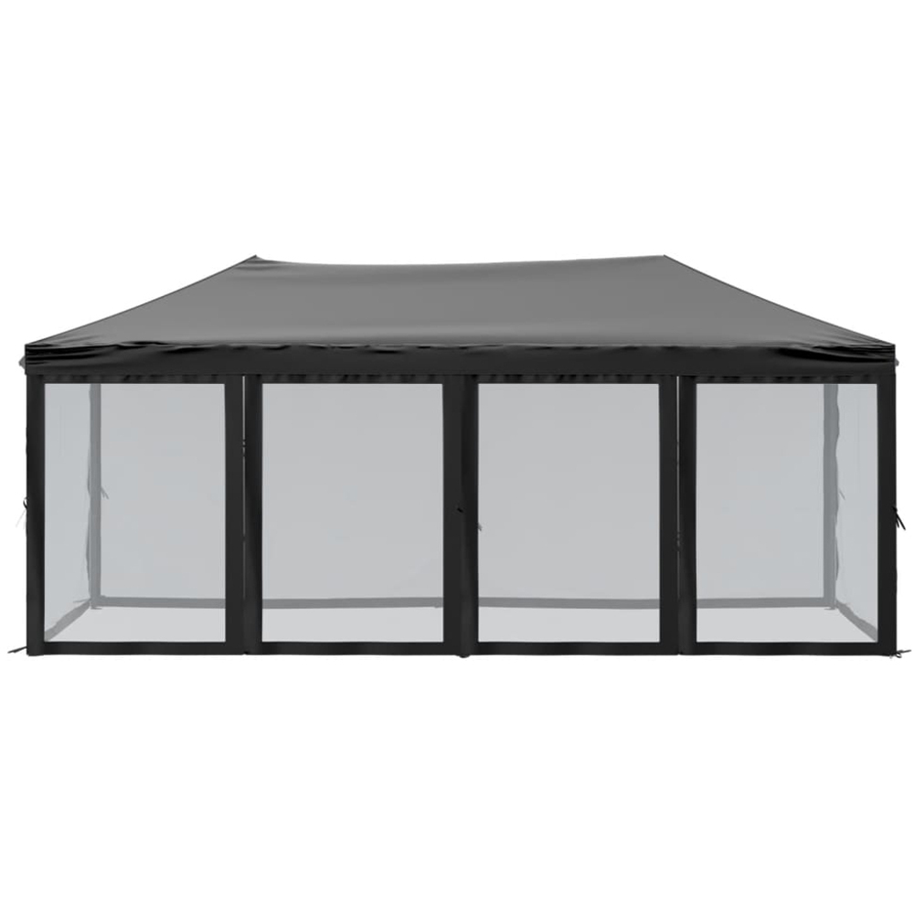 vidaXL 3 x 6m Black Foldable Party Tent with Sidewalls Image 3