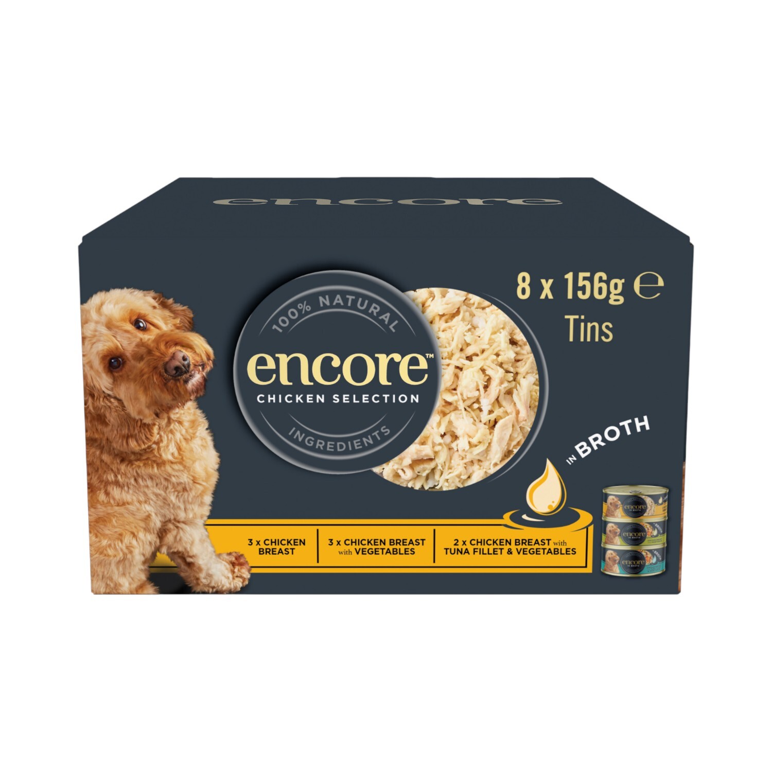 Pack of 8 Chicken Broth Wet Dog Food Image
