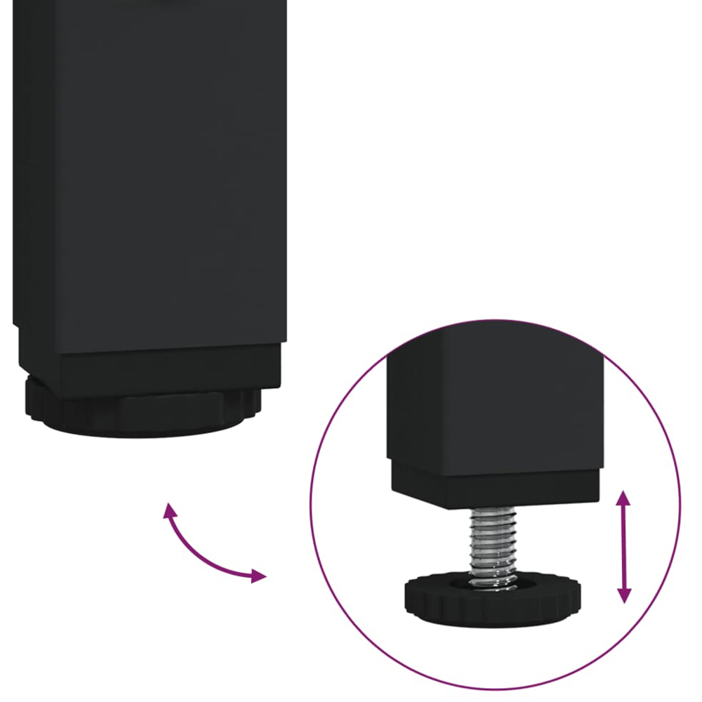 vidaXL 4 Shelf Smoked Oak Industrial Style TV Cabinet Image 7