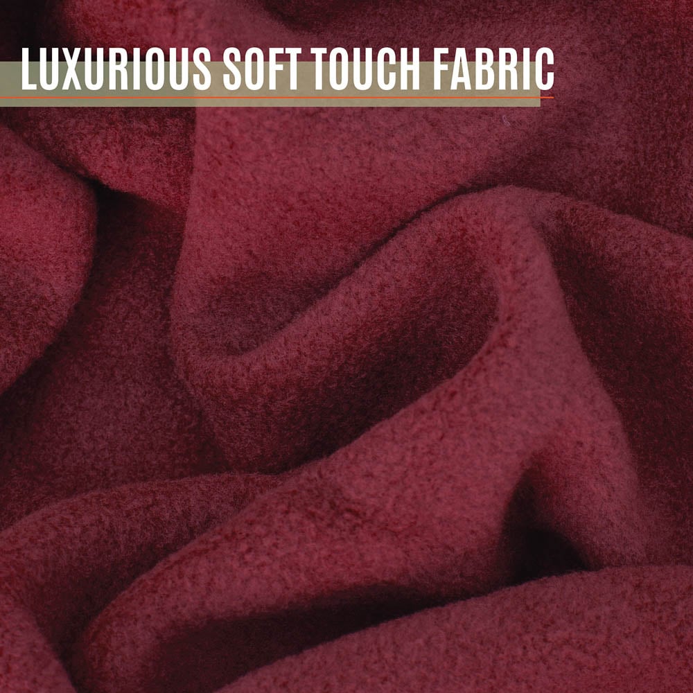 Milestone Camping Burgundy Thermal Fleece Blanket Image 3
