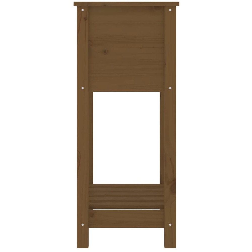 vidaXL Single Shelf Brown Solid Pine Wood Garden Planter 54 x 34.5 x 81cm Image 5