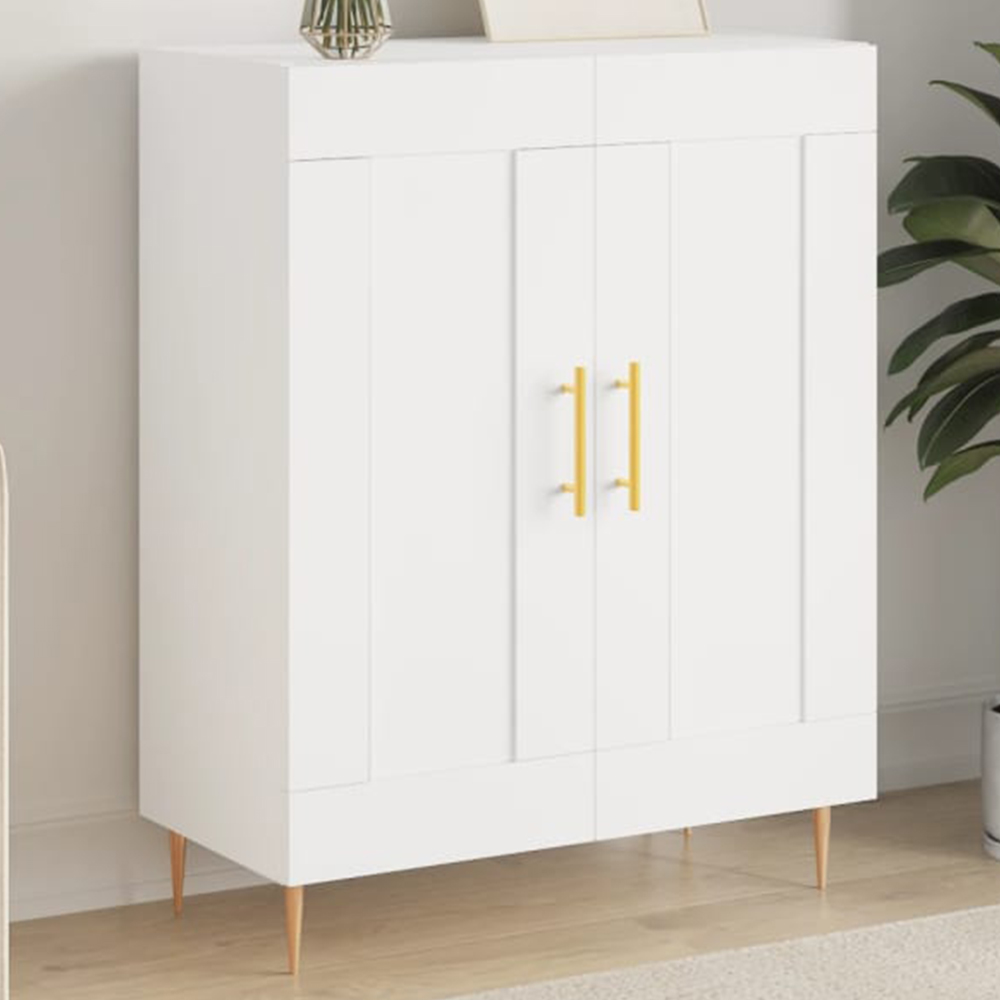 vidaXL 2 Door White Sideboard Image 1