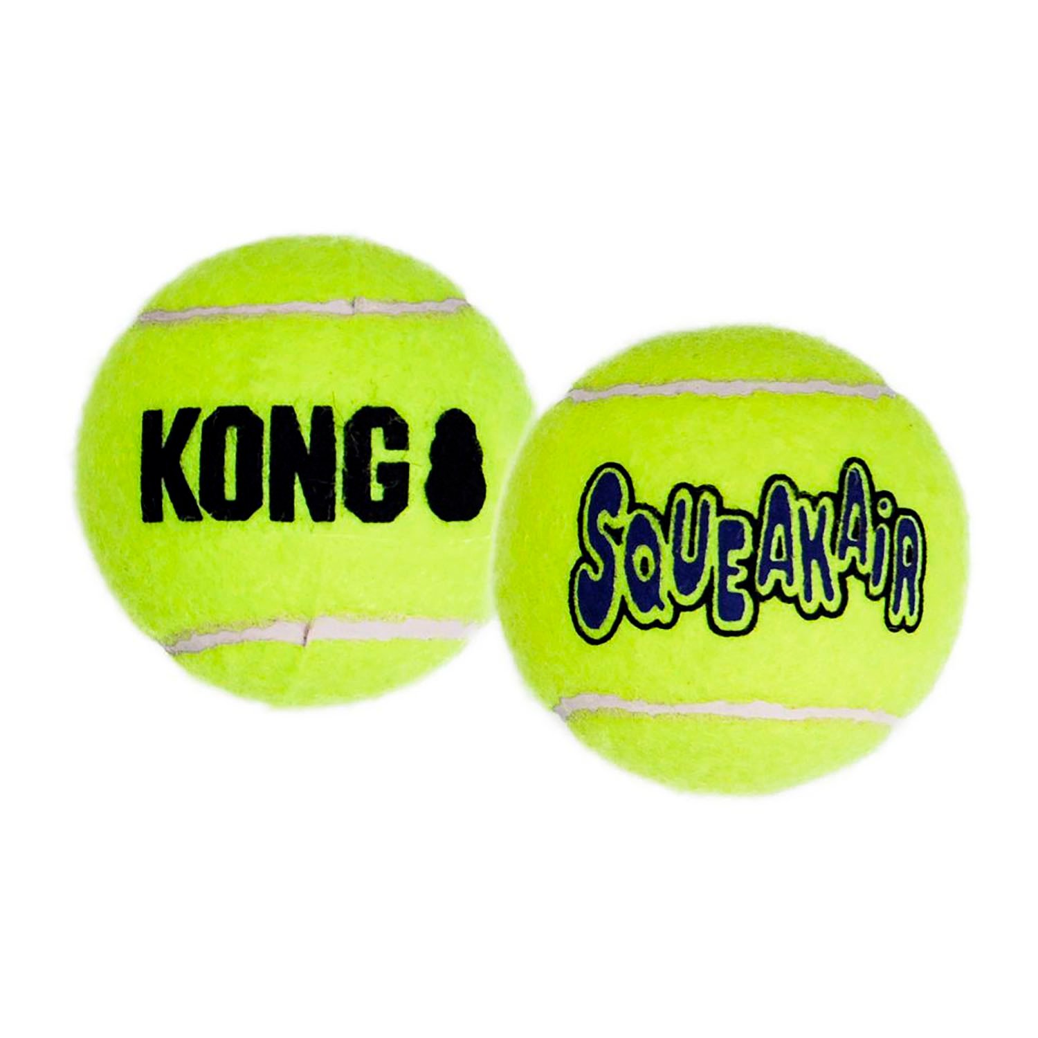 Kong Medium Air Squeaker Tennis Ball Doy Toy 3 Pack Image 2