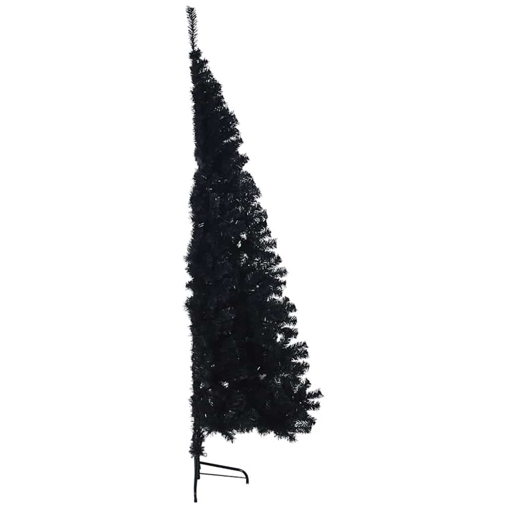 vidaXL Pre-Lit Black Artificial Christmas Tree 6ft Image 7