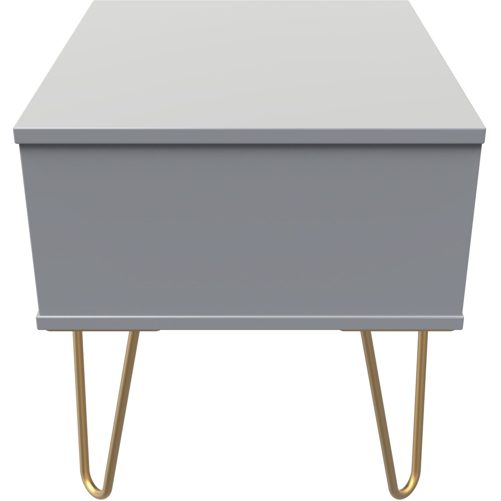 Crowndale Cube Single Drawer Dusk Grey Bedside Table Ready Assembled Image 4