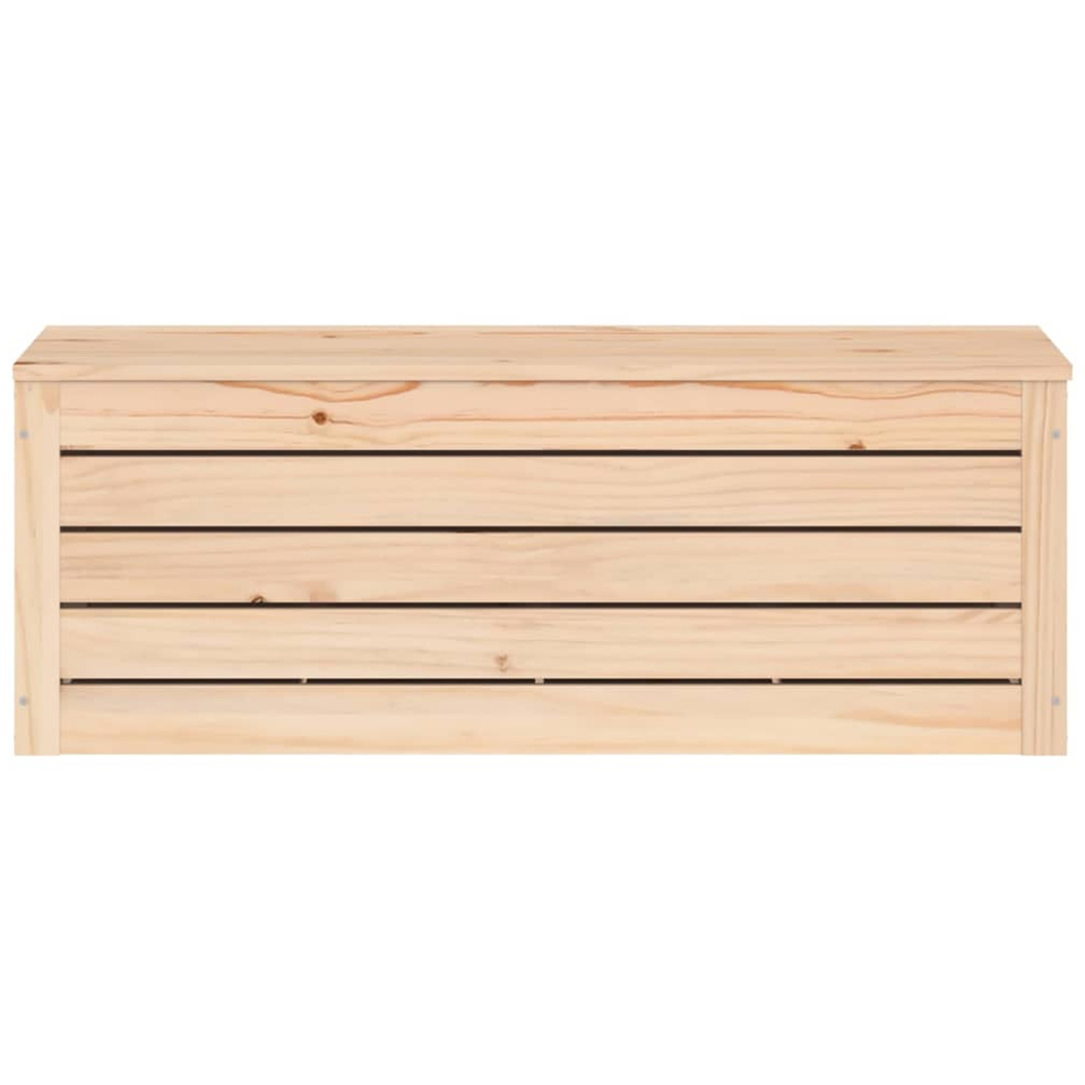 vidaXL Brown Solid Pine Wood Storage Box with Lid 89 x 36.5 x 33cm Image 6