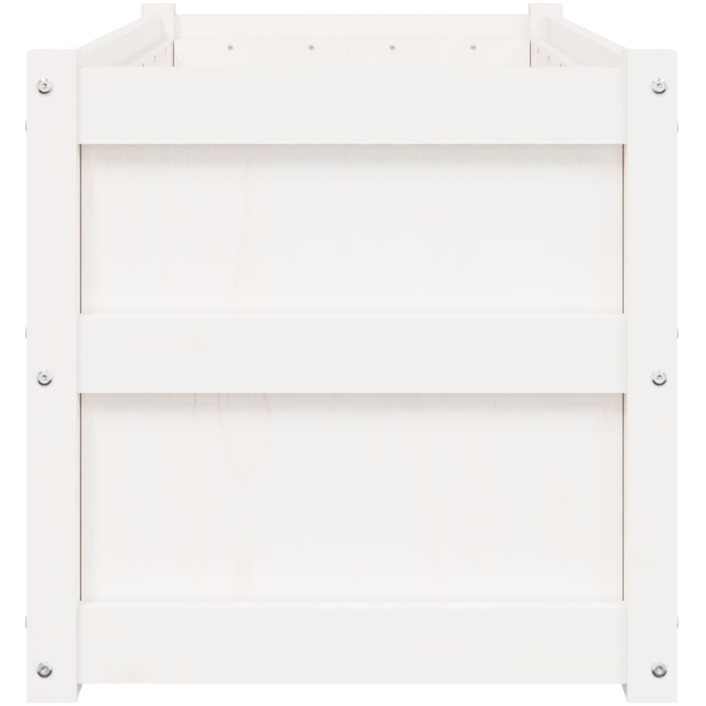 vidaXL White Solid Pine Garden Planter 90 x 50 x 50cm Image 5