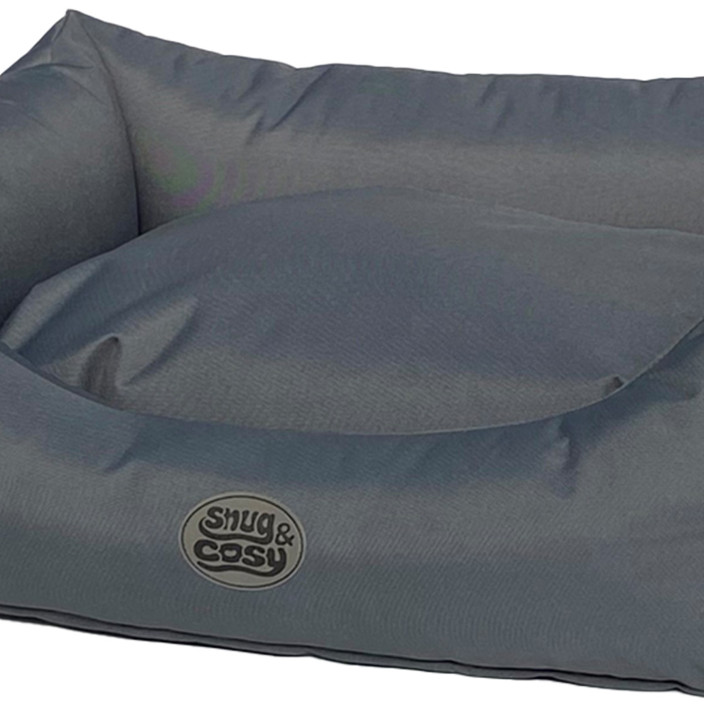Snug & Cosy Pescara Large Rectangle Grey Dog Bed Image 3