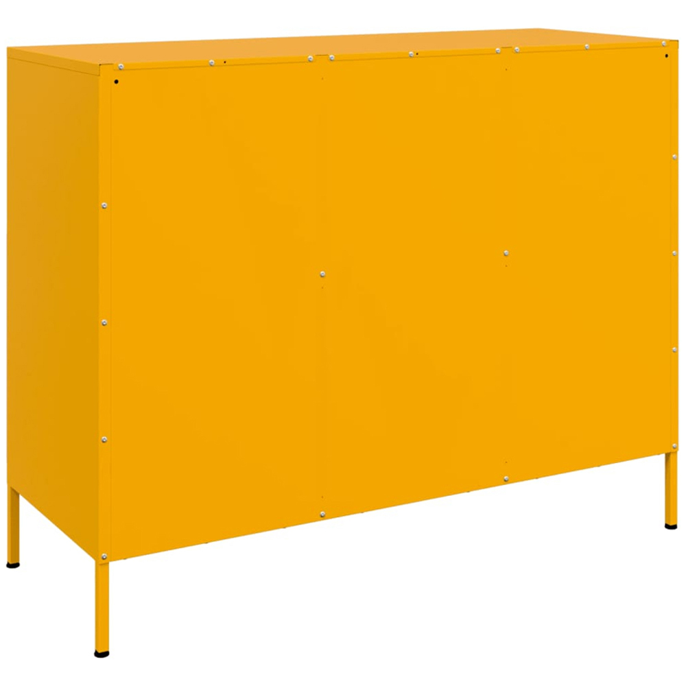 vidaXL 6 Door Mustard Yellow Metal Sideboard Image 7