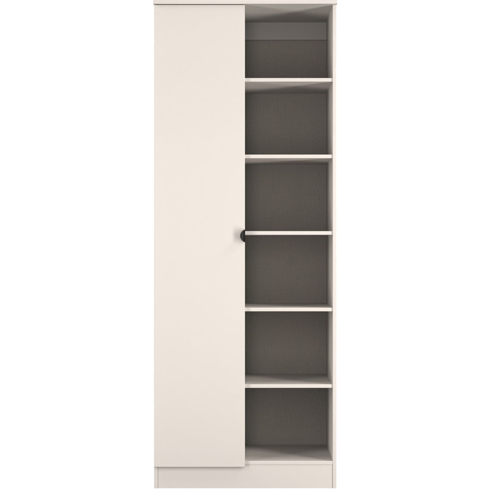 Crowndale Bora Single Door 6 Shelf Kashmir Matt Double Wardrobe Image 2