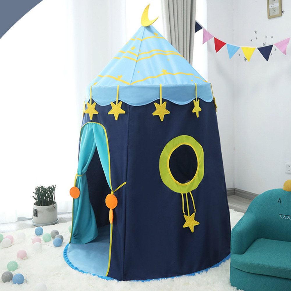 Living and Home Kids Pop Up Tent Playhouse Blue Image 3