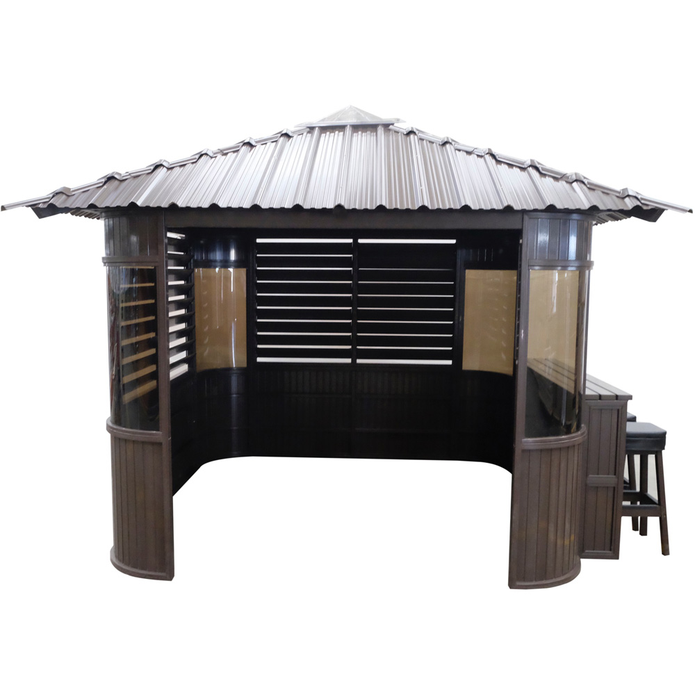 Canadian Spa Company Fraser 3 x 3m Brown Gazebo Image 5