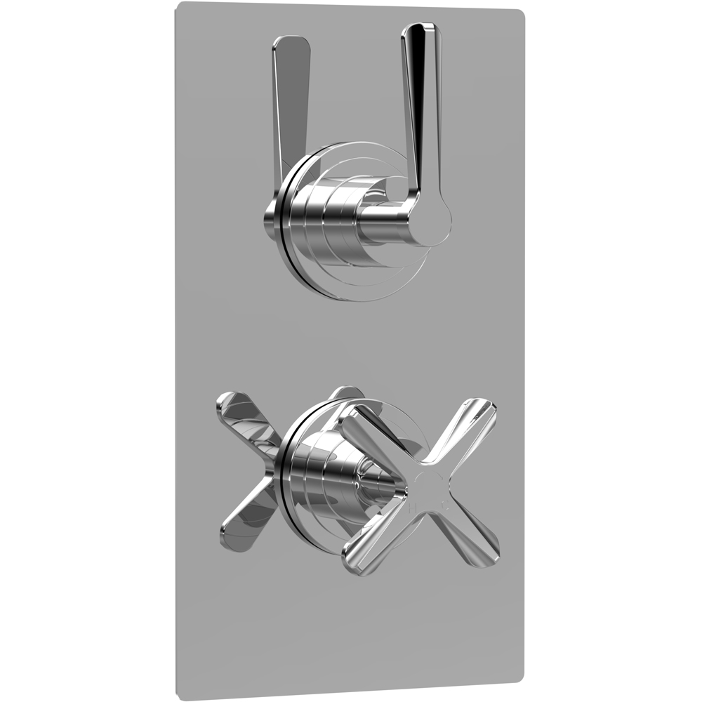 nuie Aztec Chrome Twin Thermostatic Shower Valve Image 1